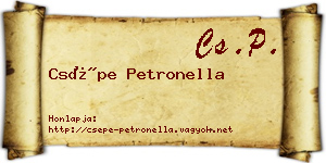 Csépe Petronella névjegykártya